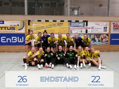 SV Allensbach gewinnt gegen die HSG Würm-Mitte 26:22