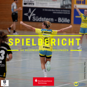 Spielbericht SV Allensbach - TV Nellingen (Endstand: 29:27)